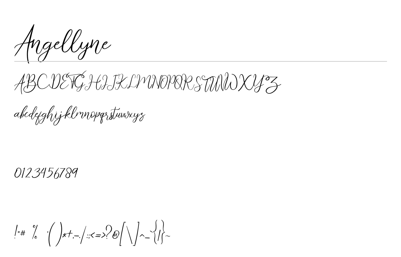 Angellyne Font preview
