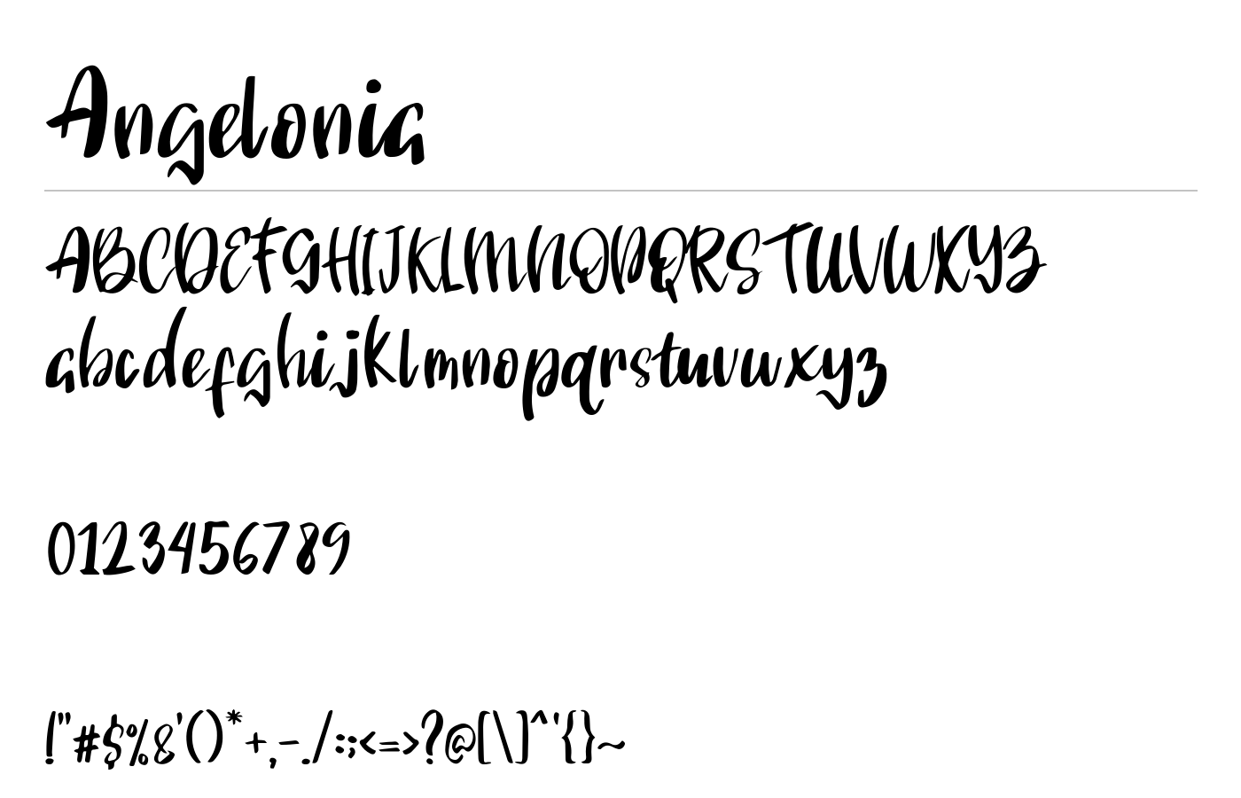Angelonia Font preview