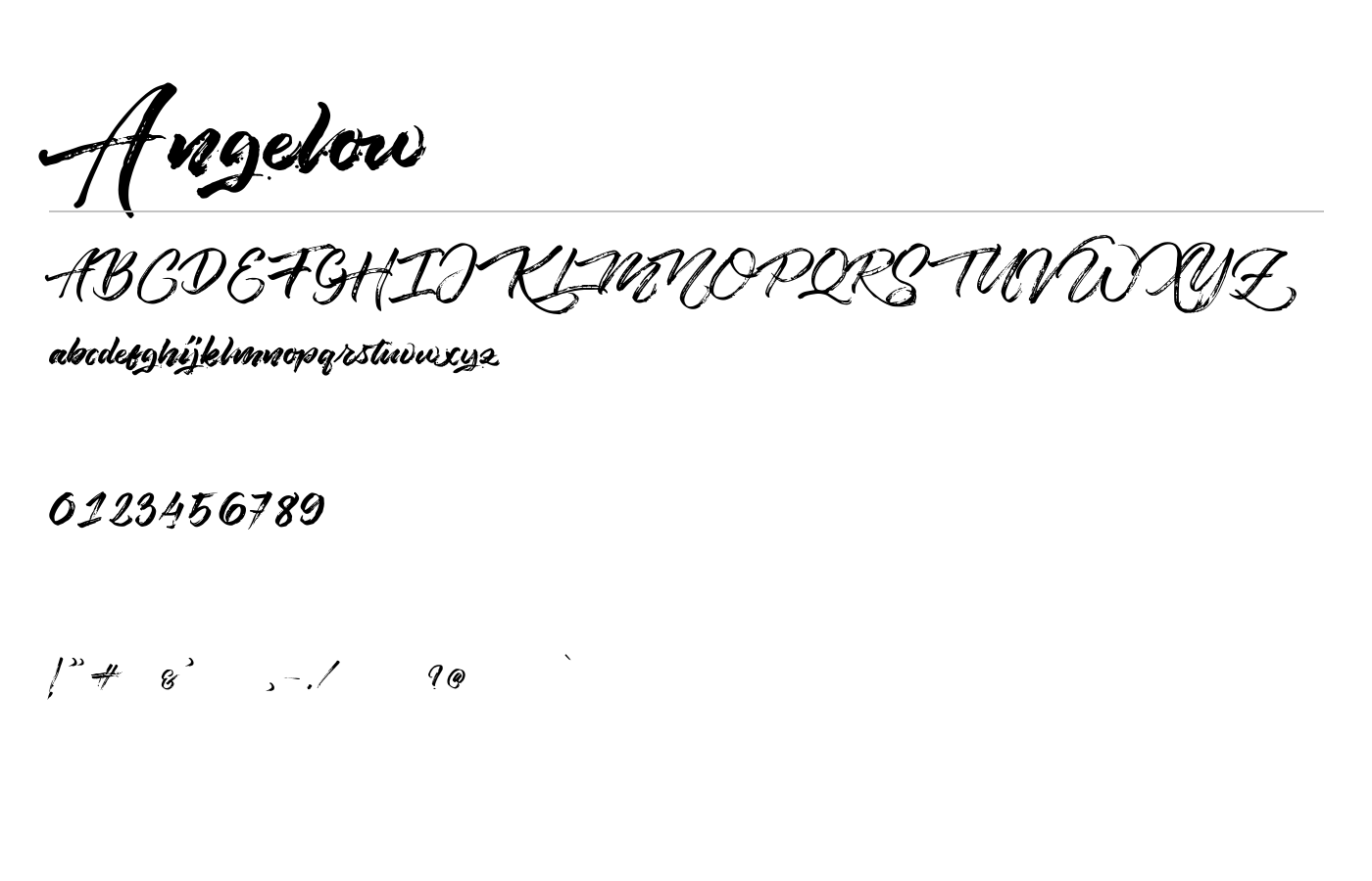 Angelow Font preview