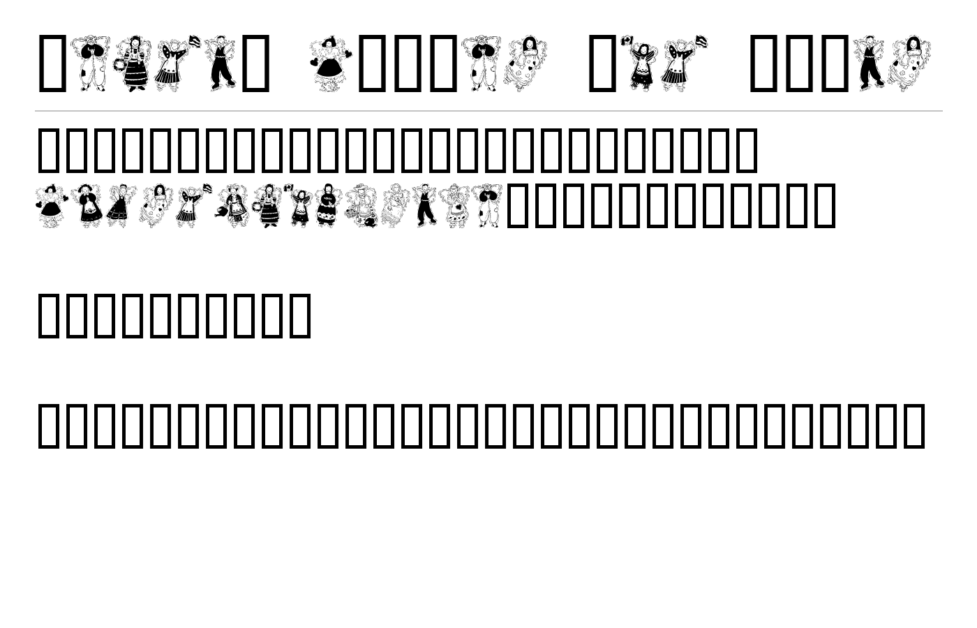 Angels around the world Font preview