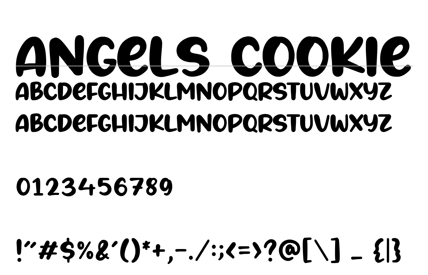 Angels Cookie Font preview