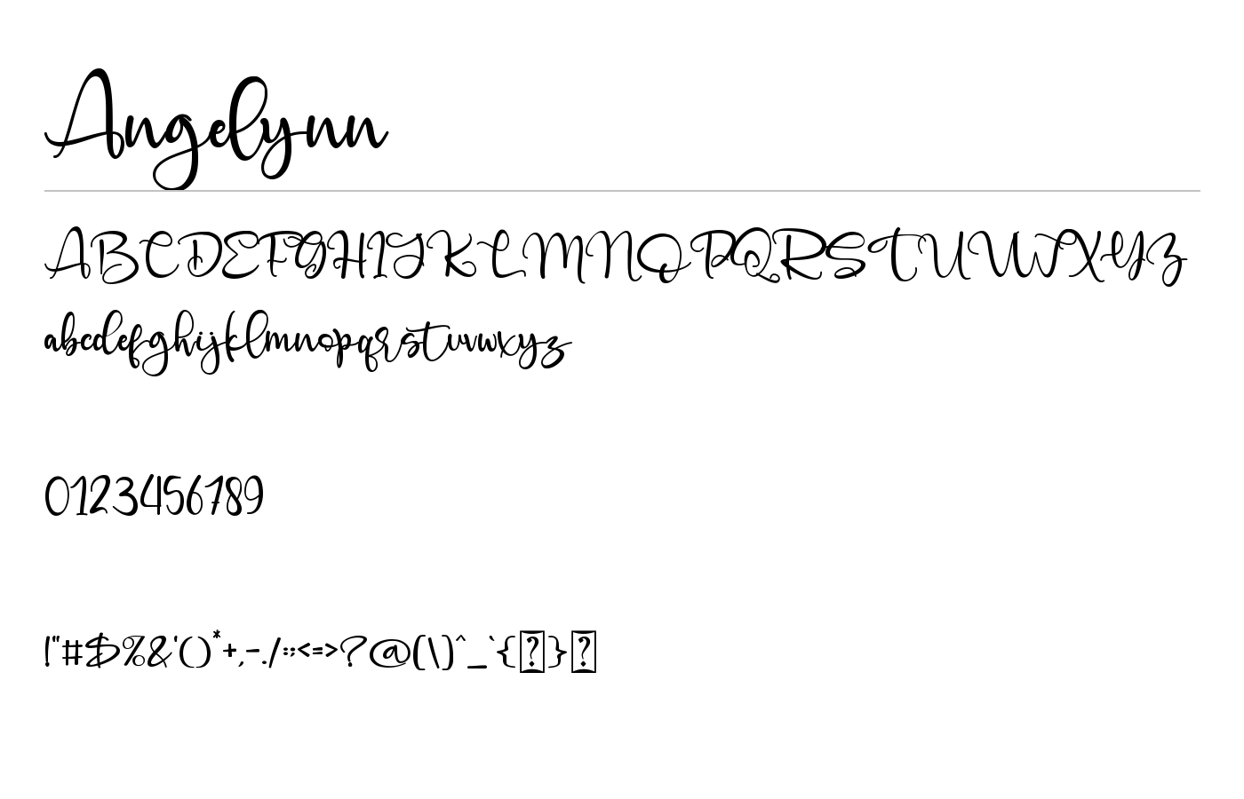 Angelynn Font preview