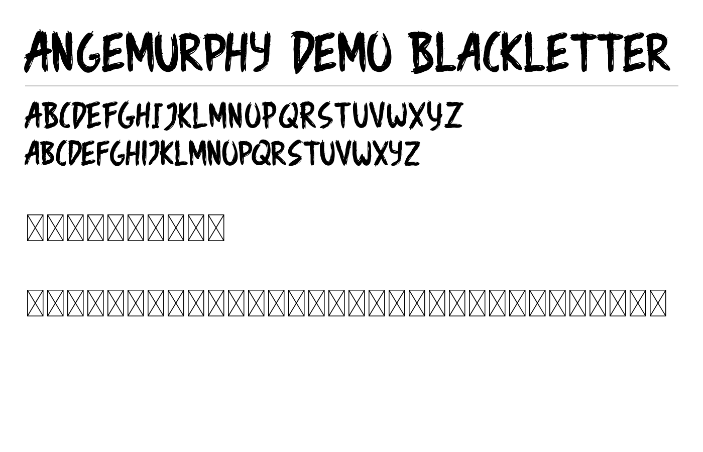 Angemurphy Demo Font preview