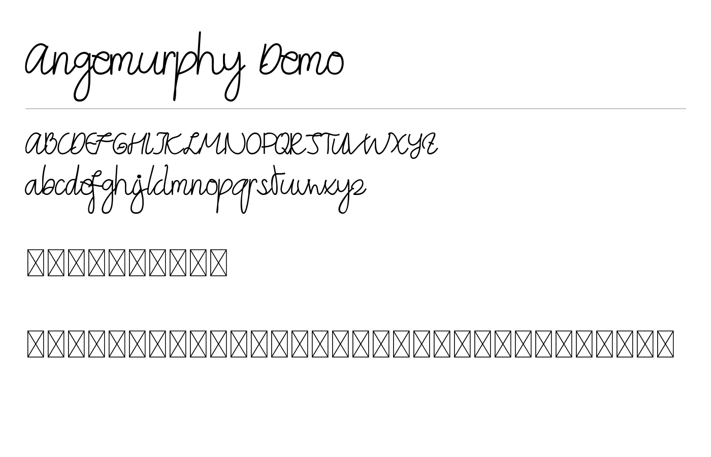 Angemurphy Demo Font preview