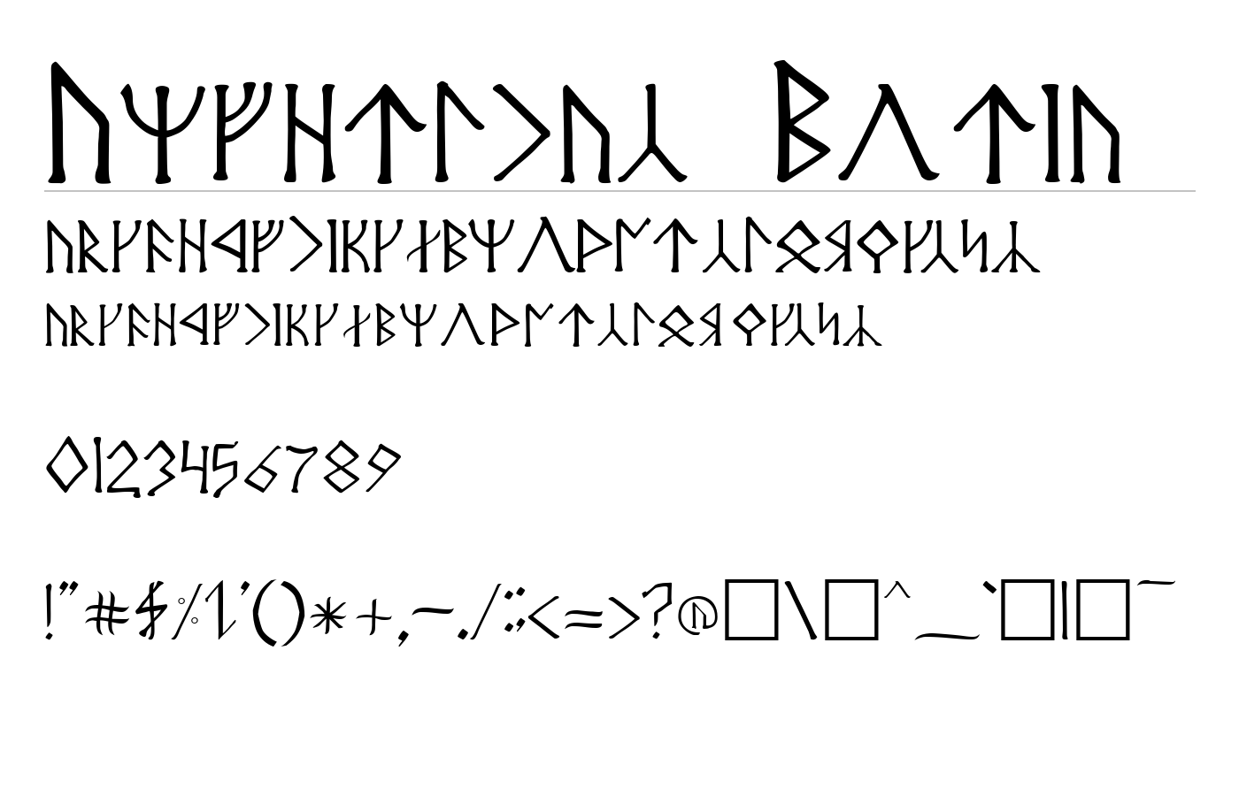 Angerthas Moria Font preview