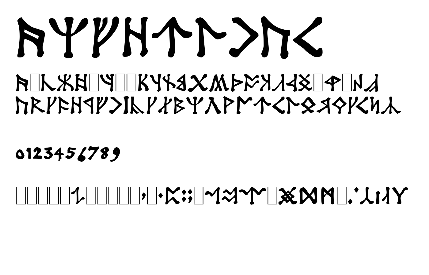 Angerthas Font preview