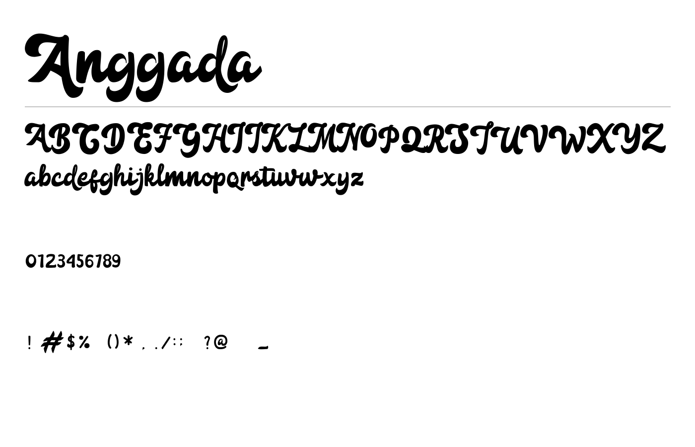 Anggada Vintage Script Demo Font preview