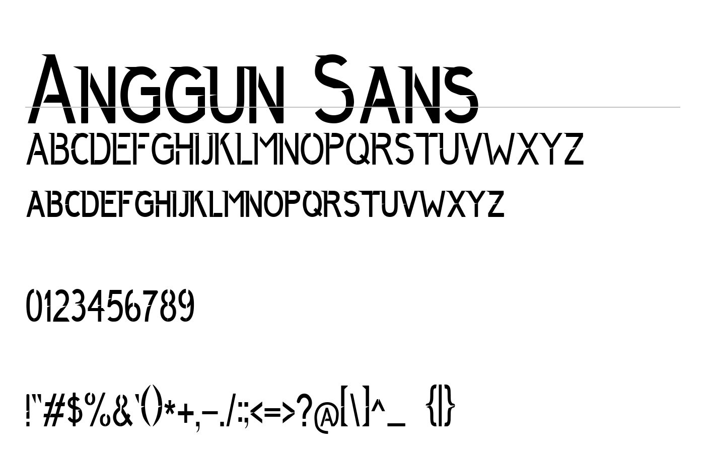 Anggun Sans Font preview