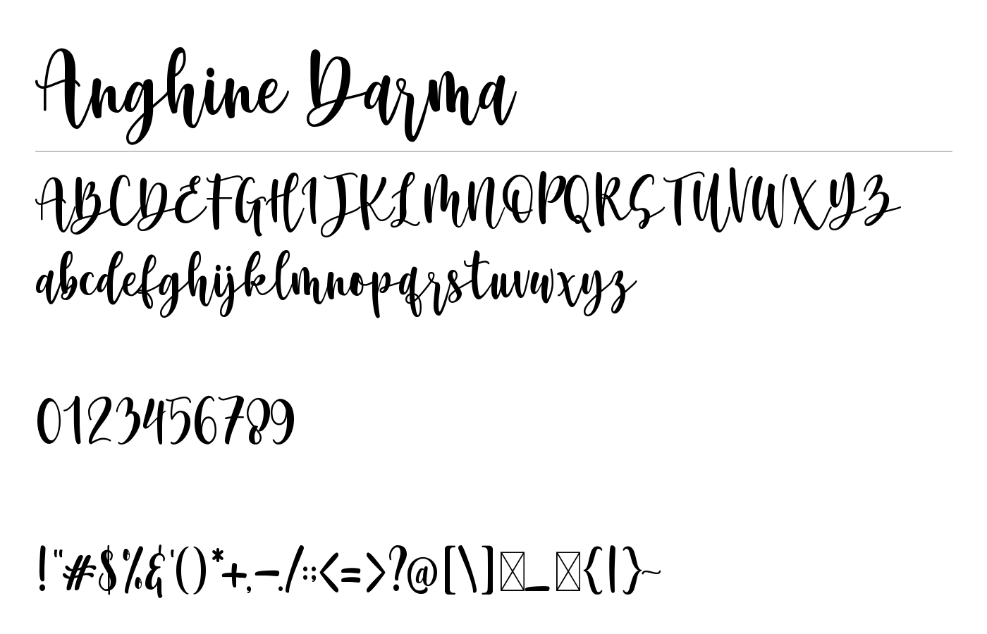 Anghine Darma Font preview