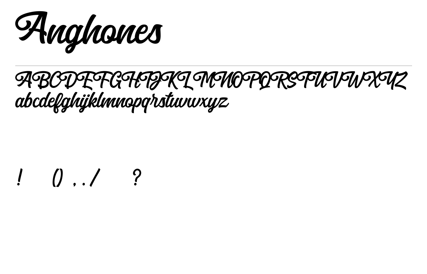 Anghones Font preview