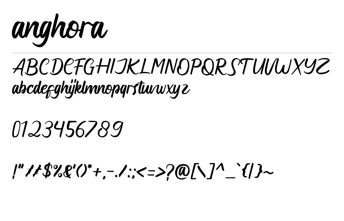 Anghora Font preview