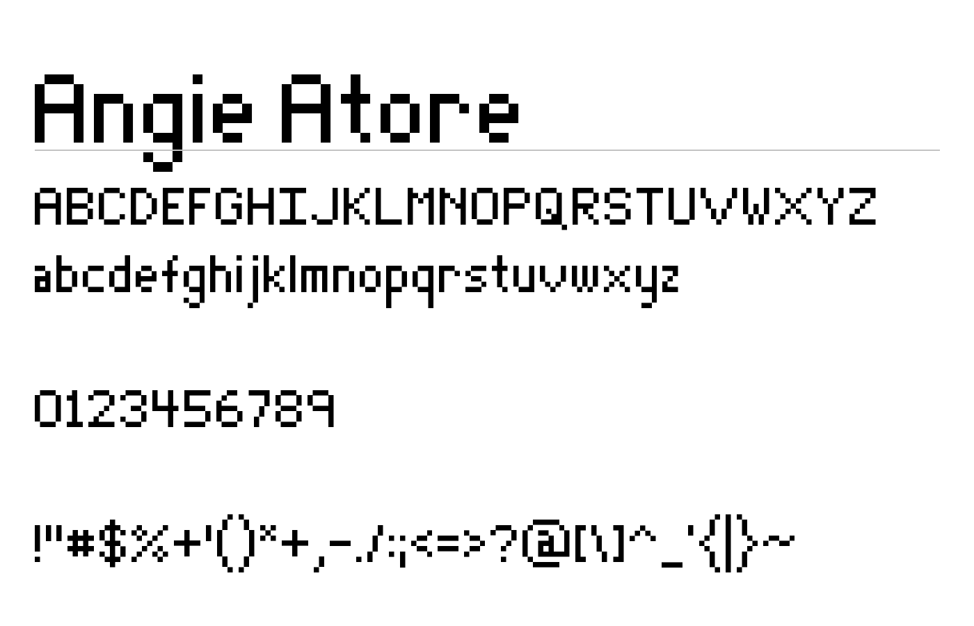 Angie Atore Font preview