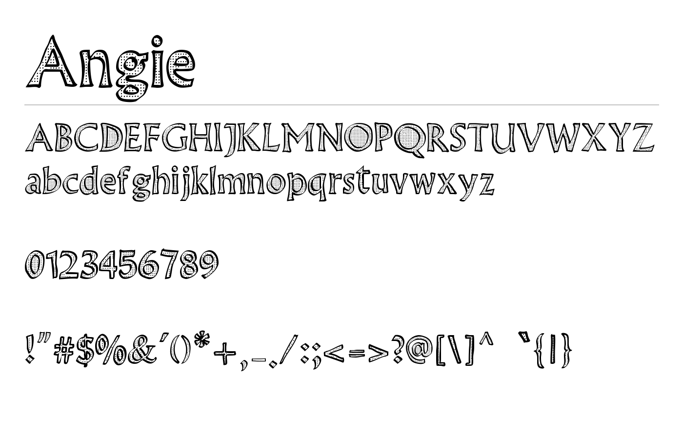 Angie in Love Font preview