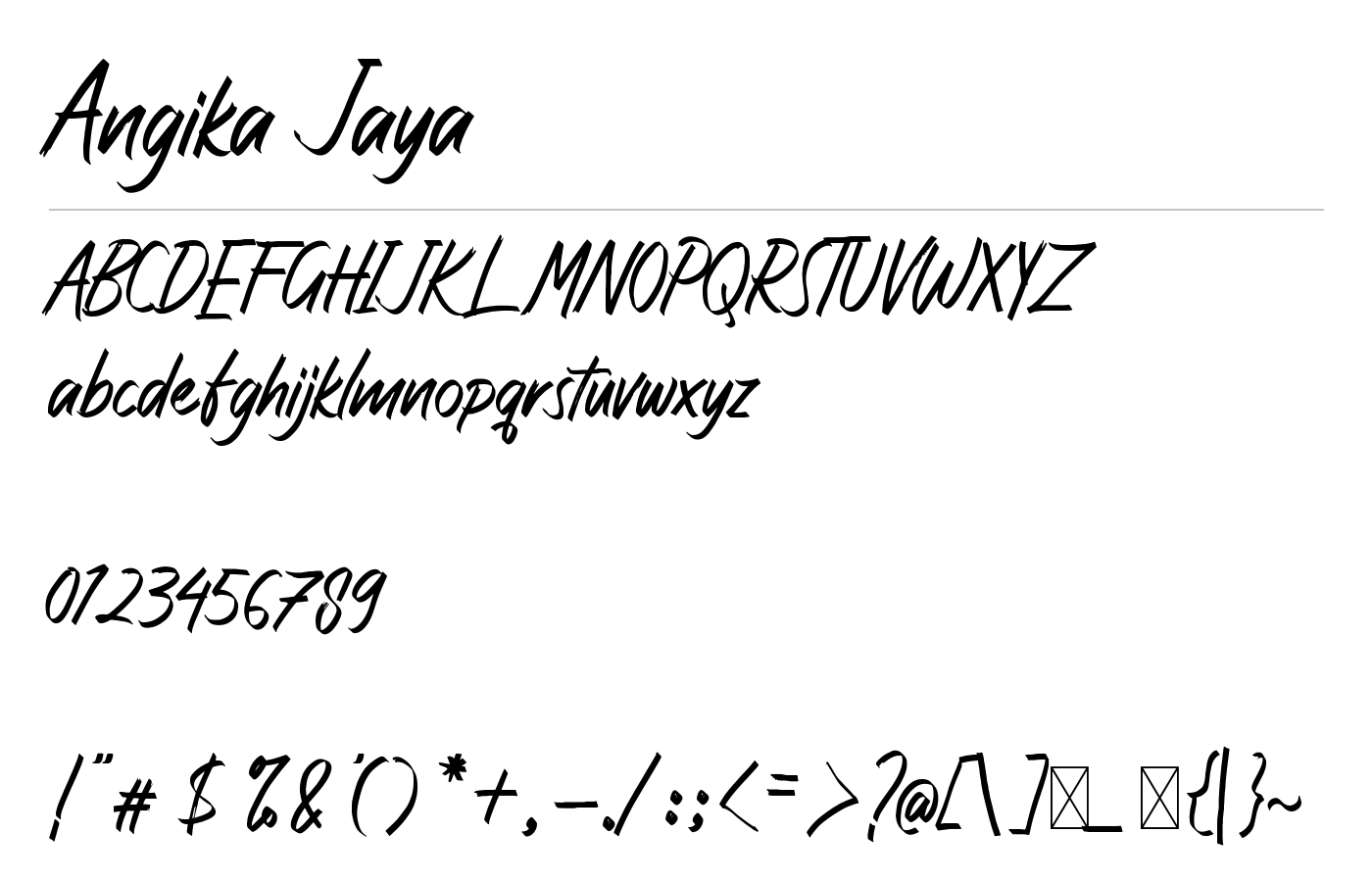 Angika Jaya Font preview