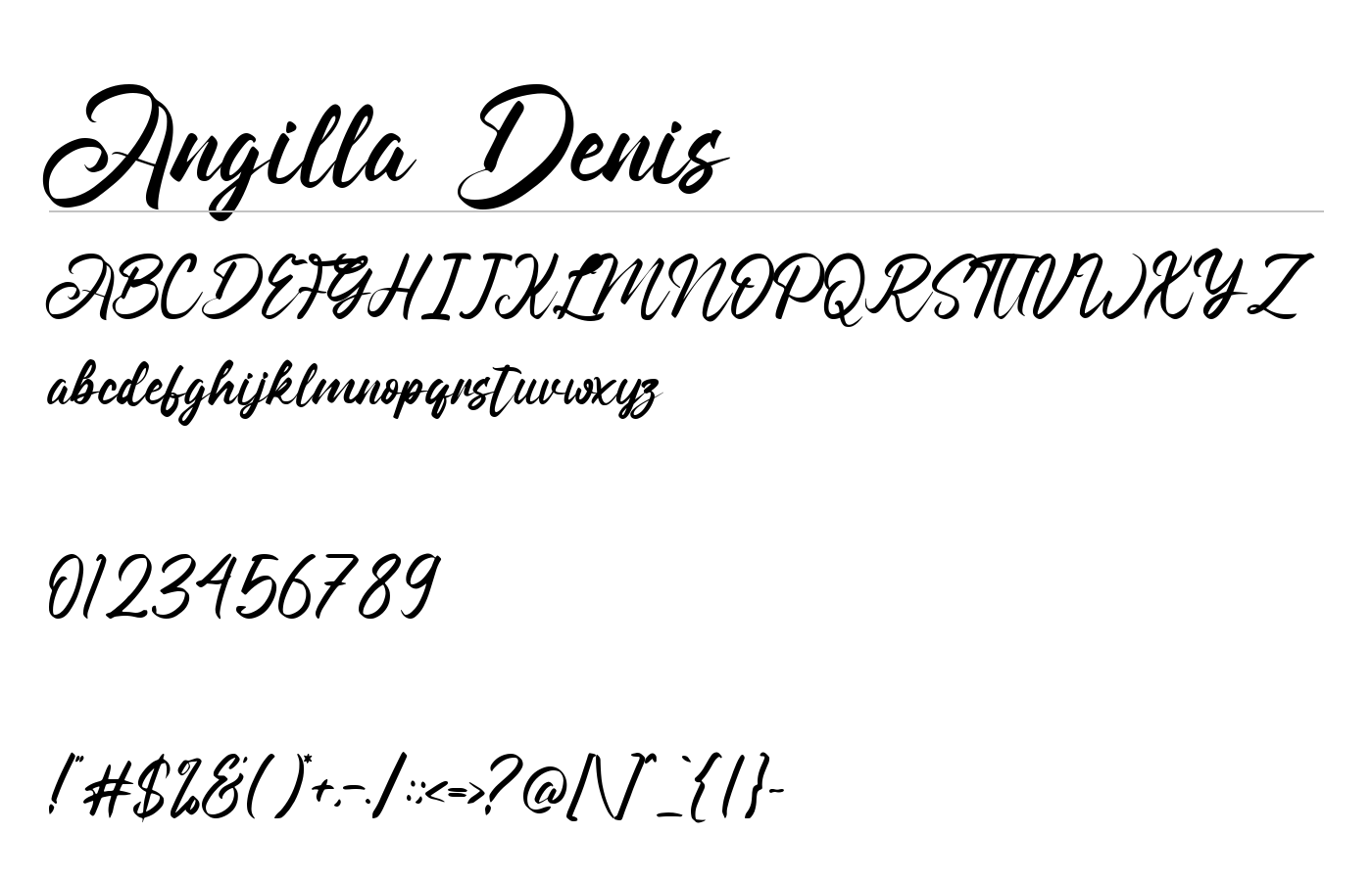 Angilla Denis Font preview