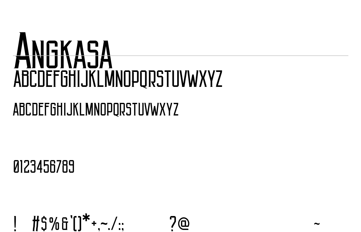 Angkasa Font preview