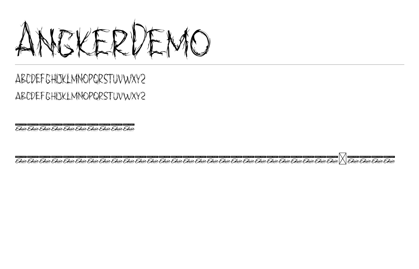 AngkerDemo Font preview