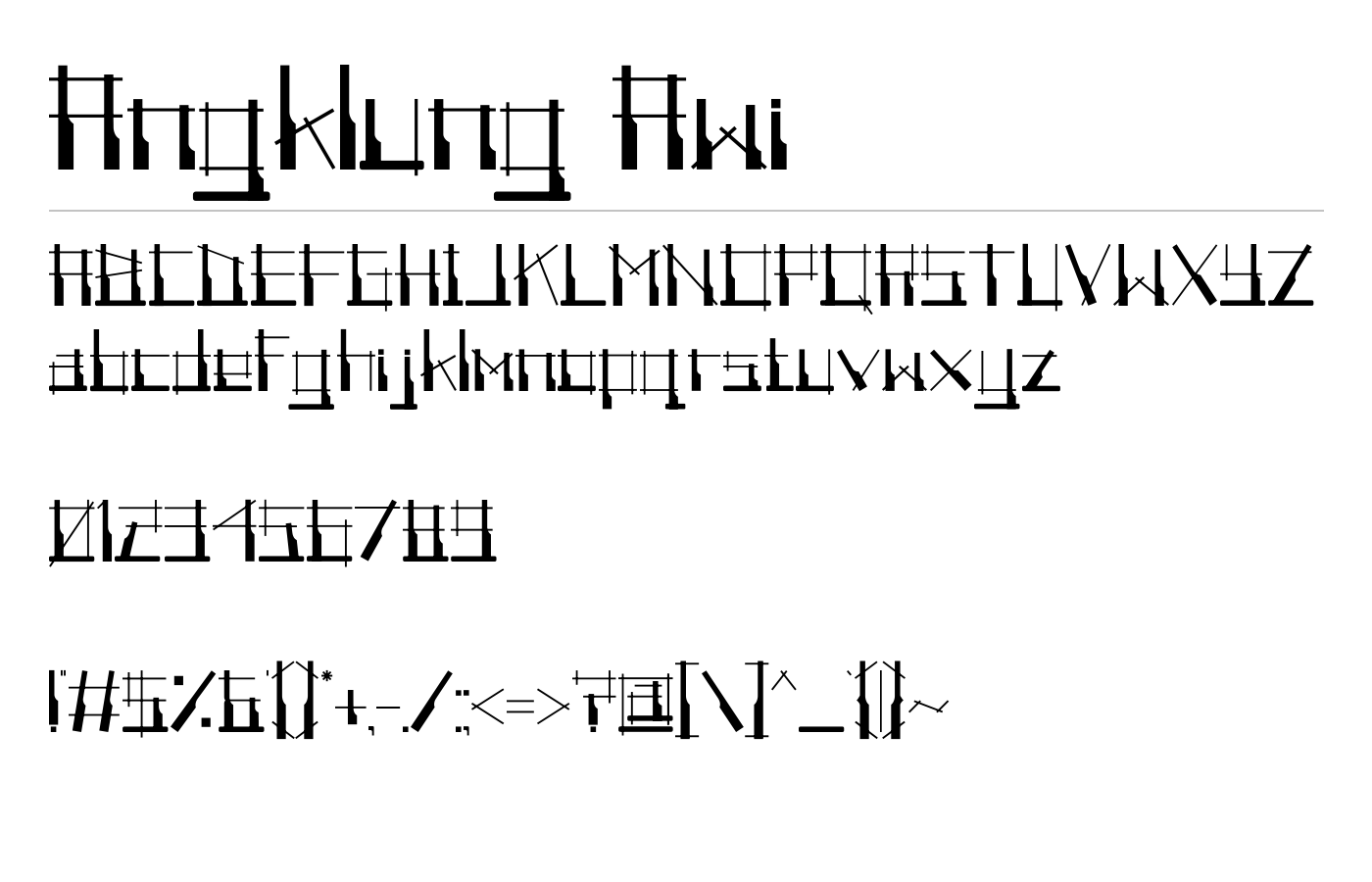 Angklung Awi Font preview