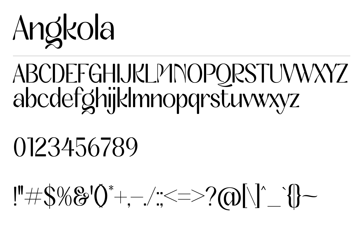 Angkola Font preview
