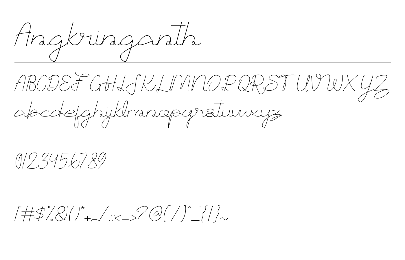 Angkringanth Font preview
