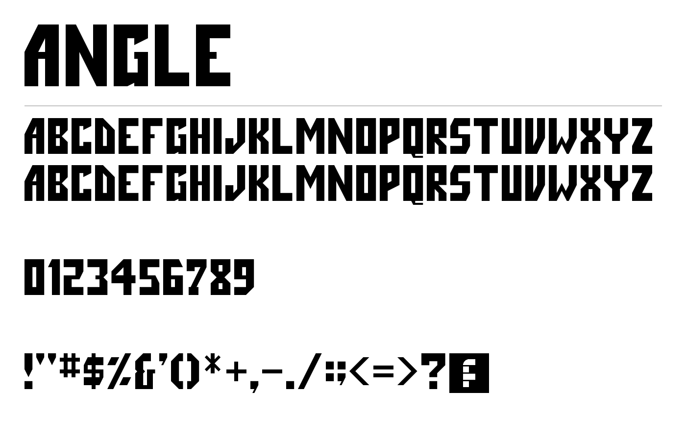 Angle Font preview
