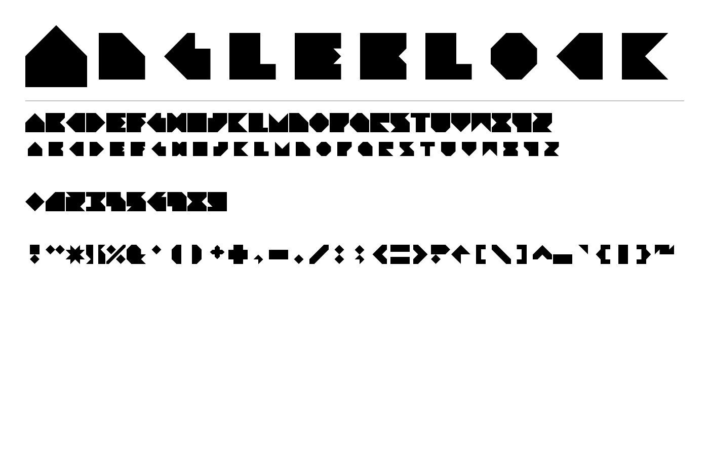 Angleblock Font preview