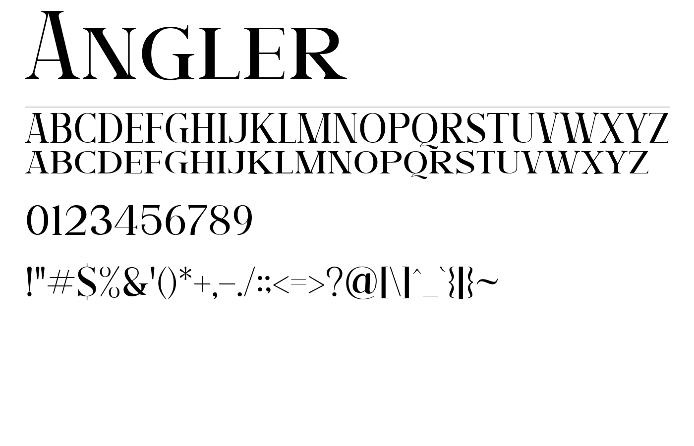 Angler Font preview