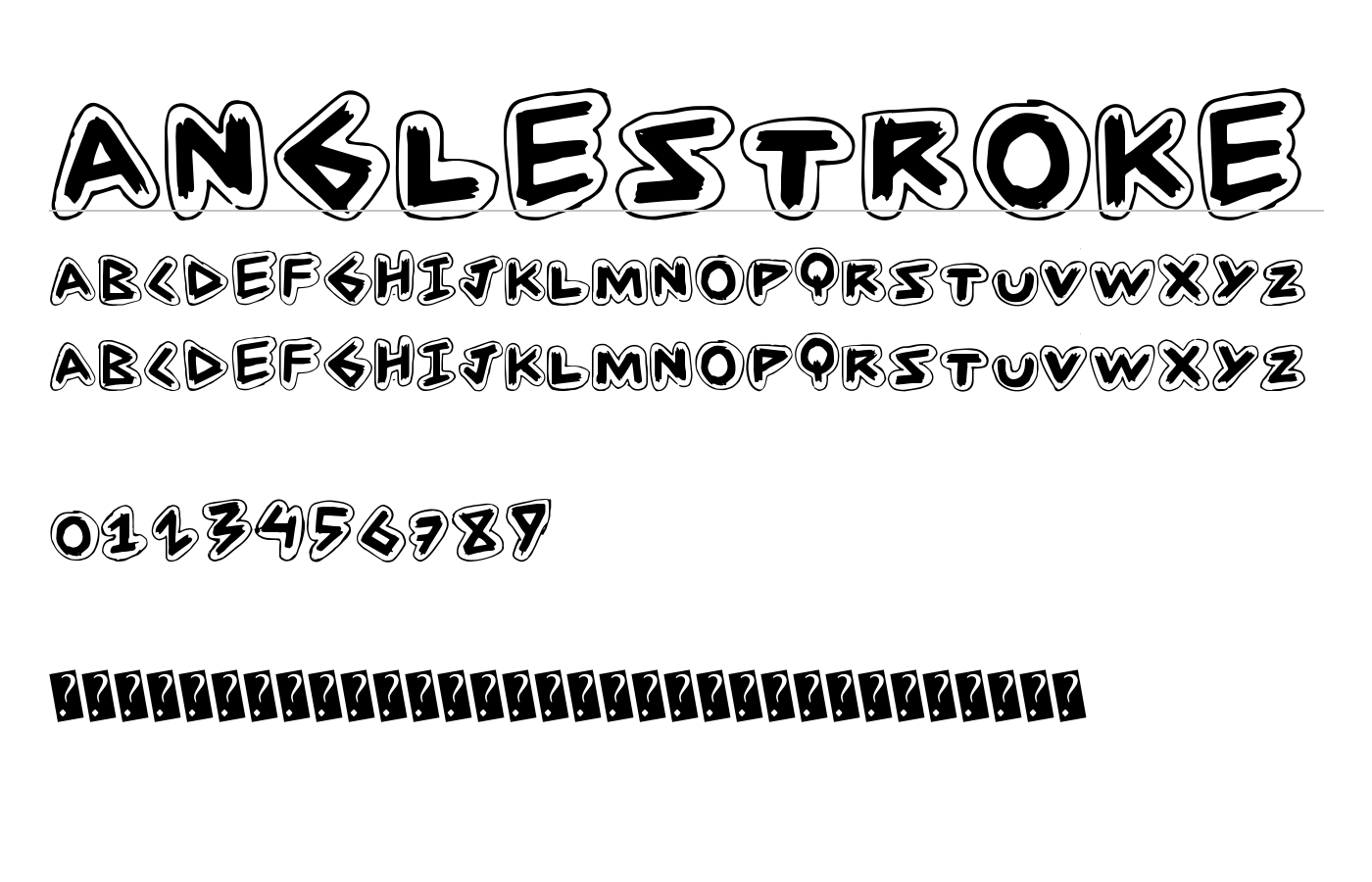 AngleStroke Font preview