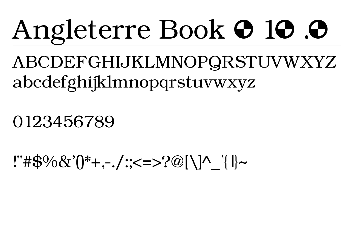 Angleterre Book Font preview