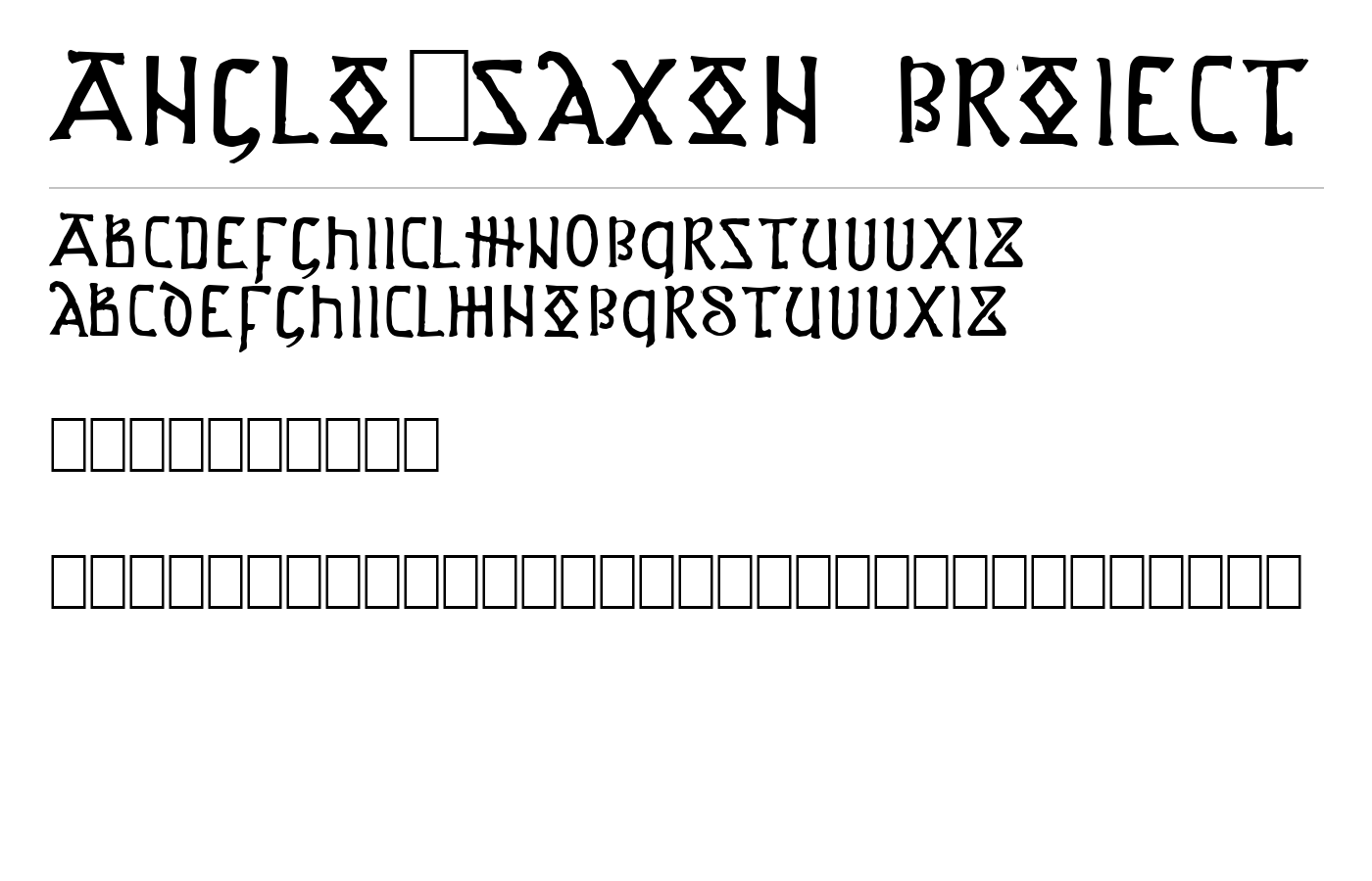 Anglo-Saxon Project Font preview