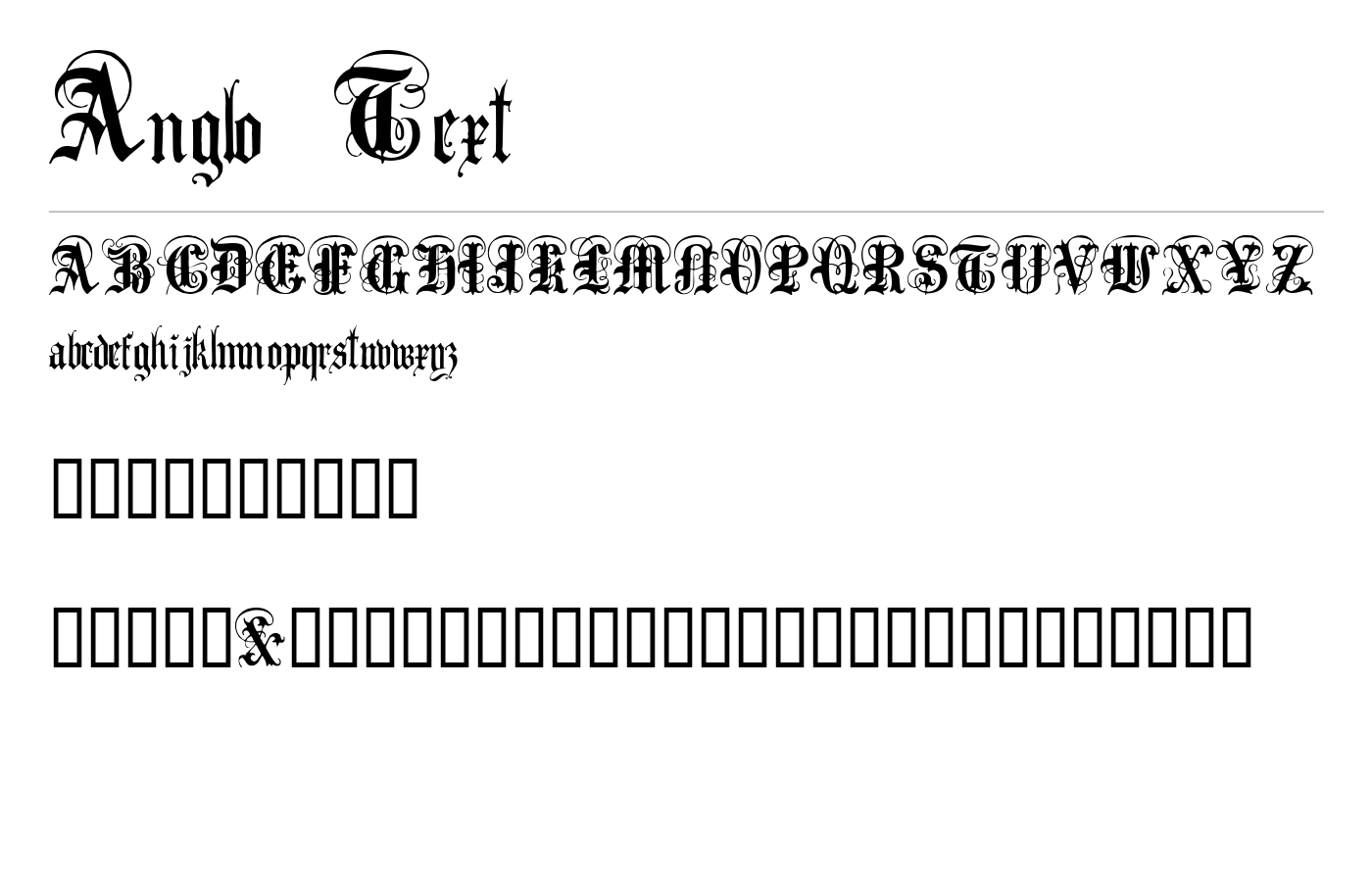 Anglo Text Font preview