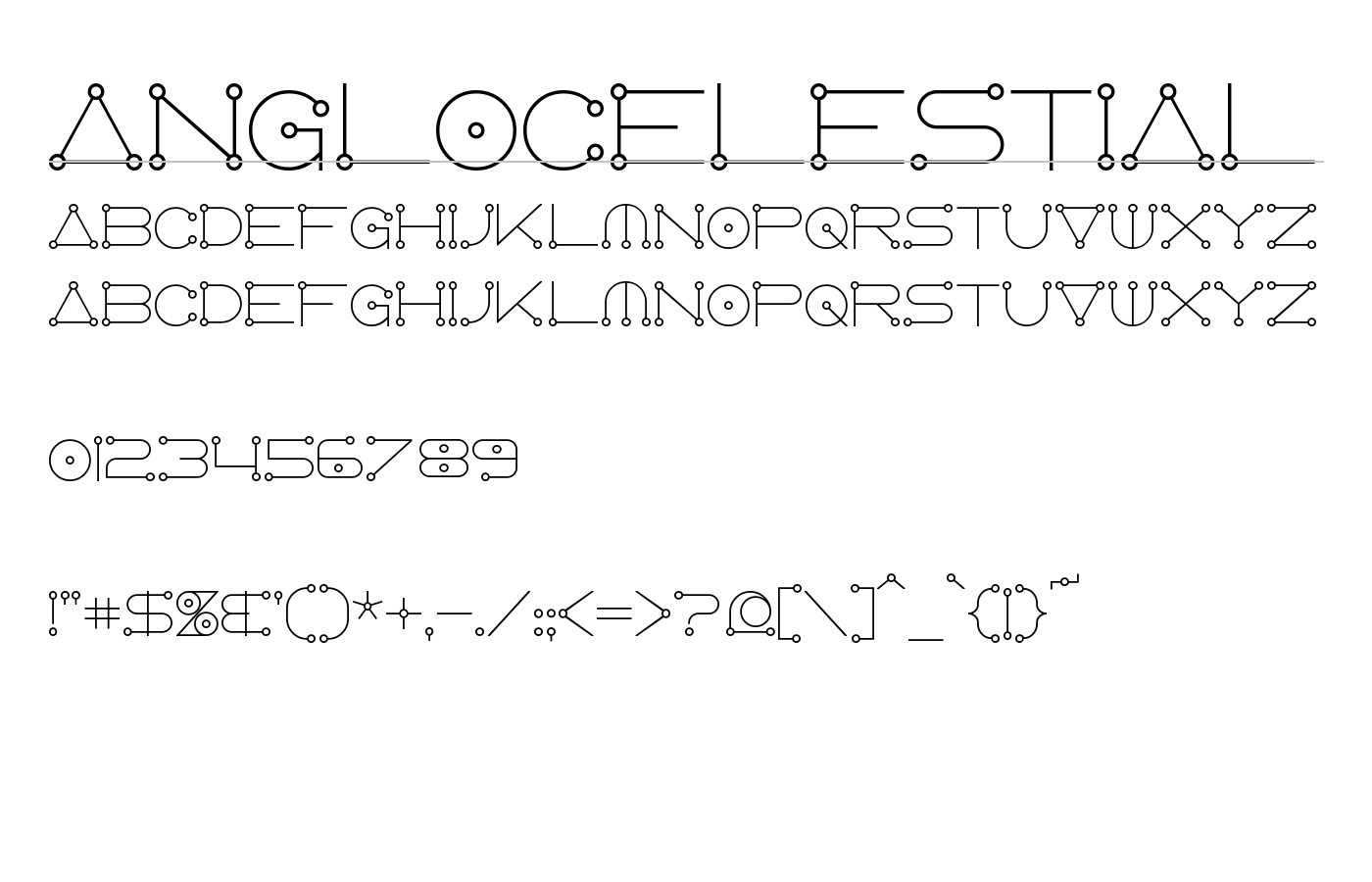AngloCelestial Font preview