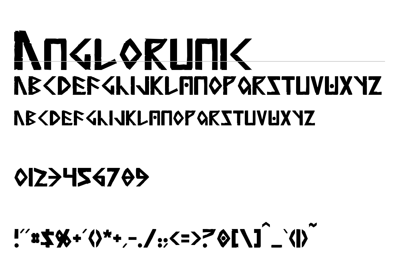 Anglorunic Font preview