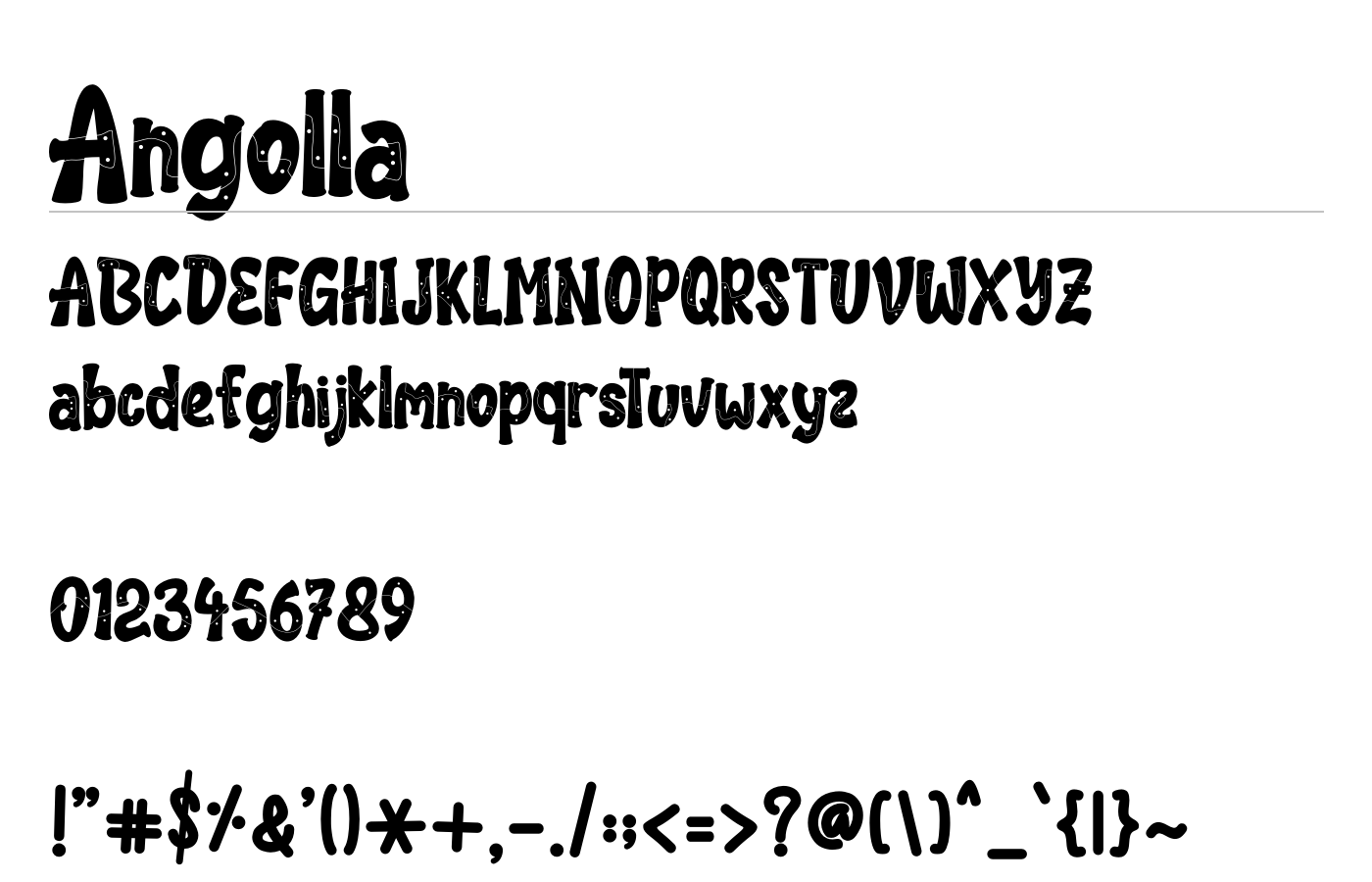 Angolla Font preview