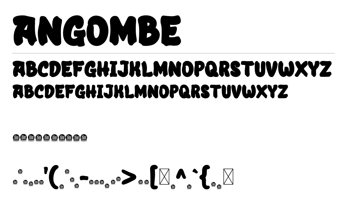 ANGOMBE Font preview