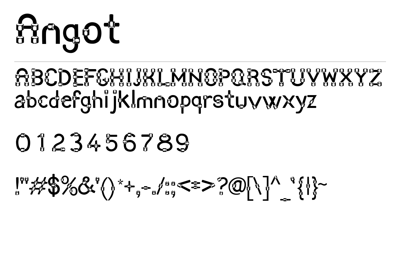 Angot Font preview