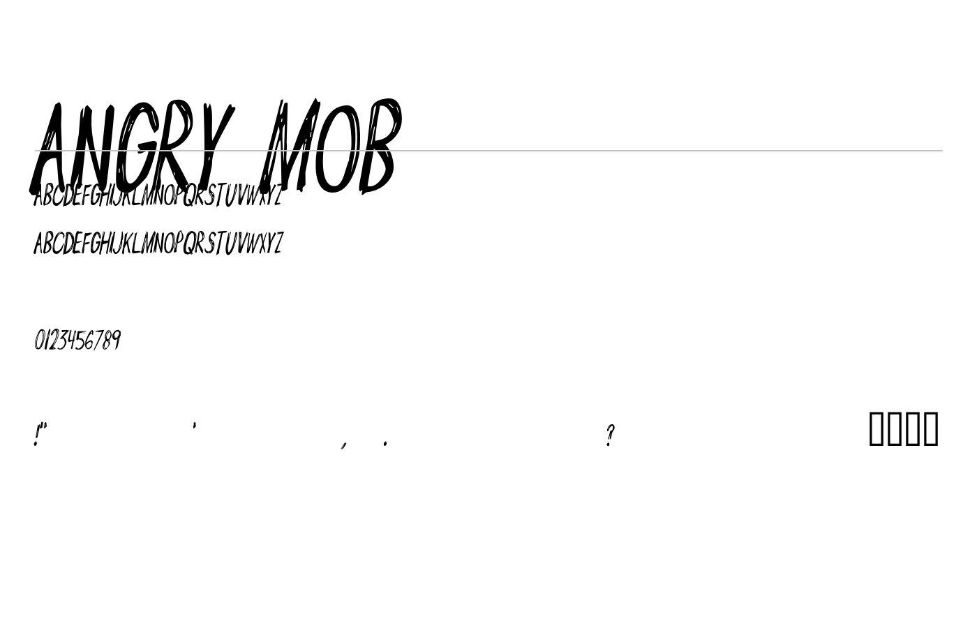 Angry Mob Font preview