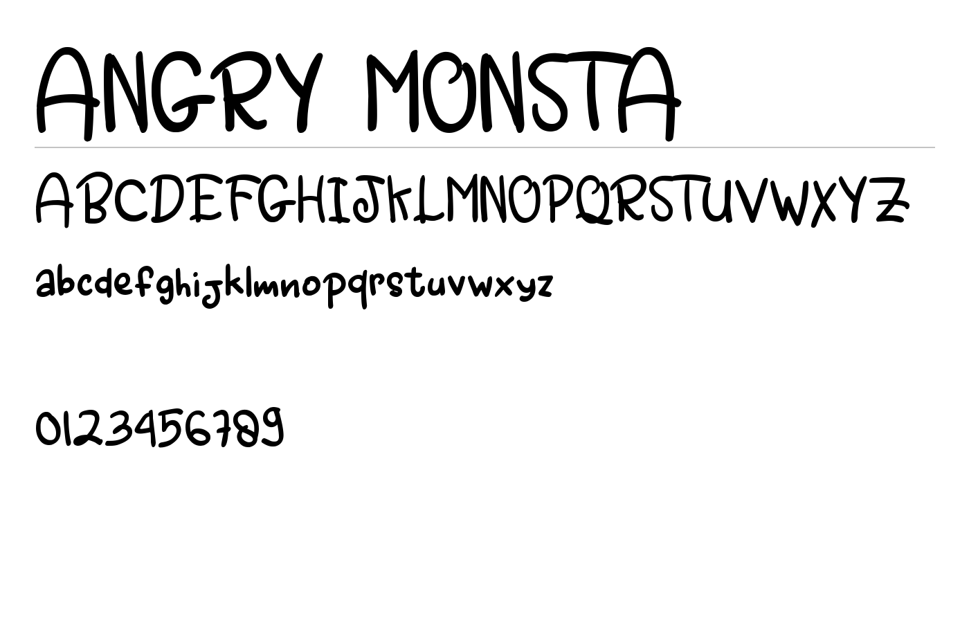ANGRY MONSTA Font preview