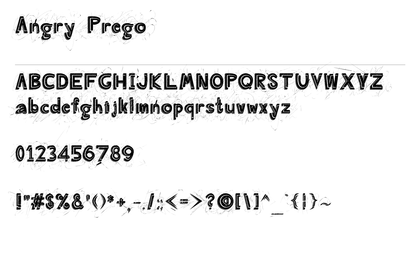Angry Prego Font preview