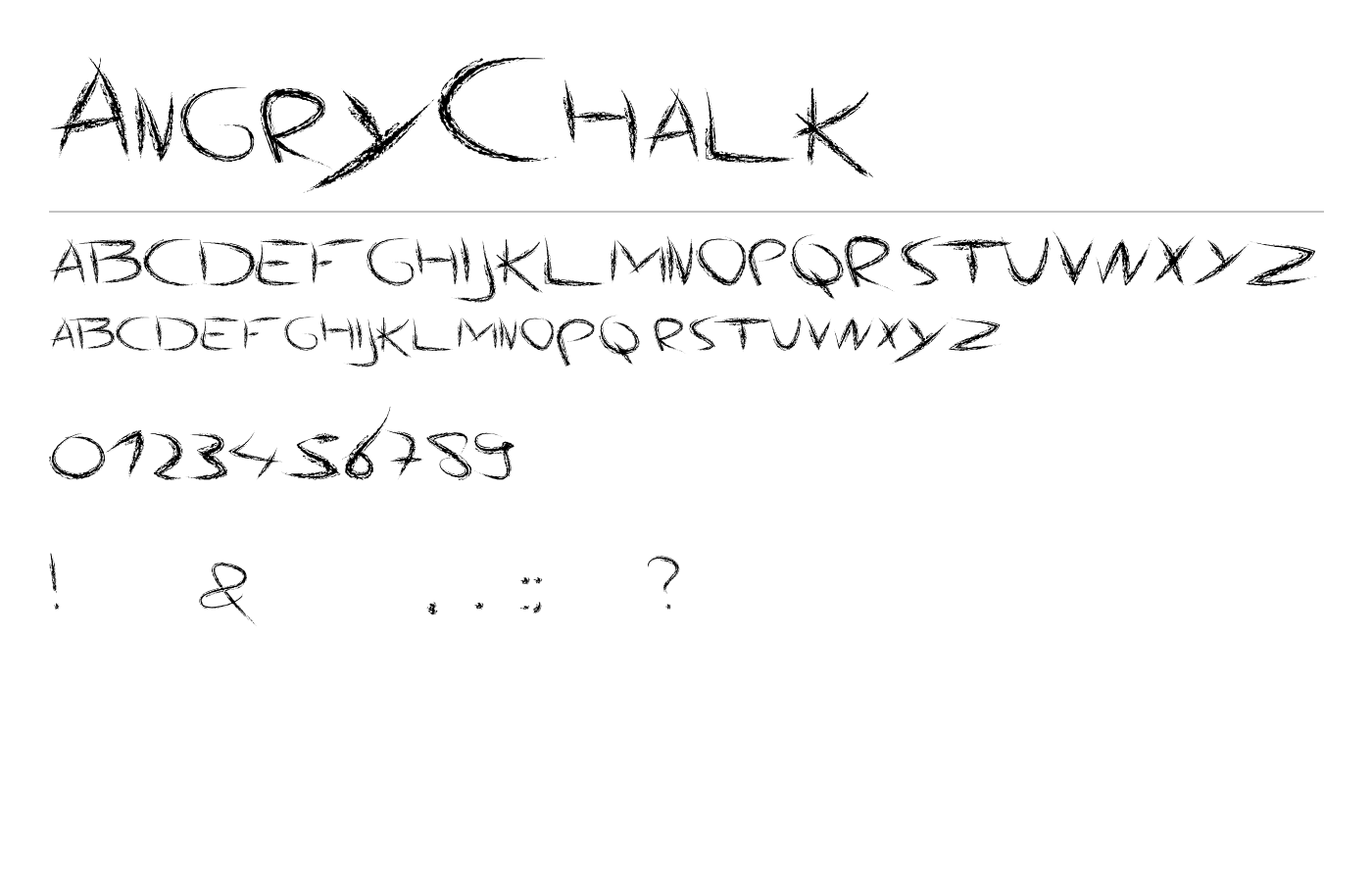 AngryChalk Font preview