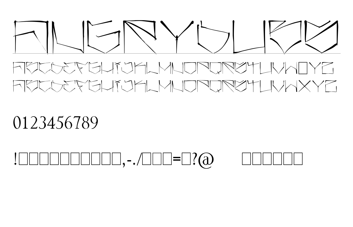angrydubs Font preview