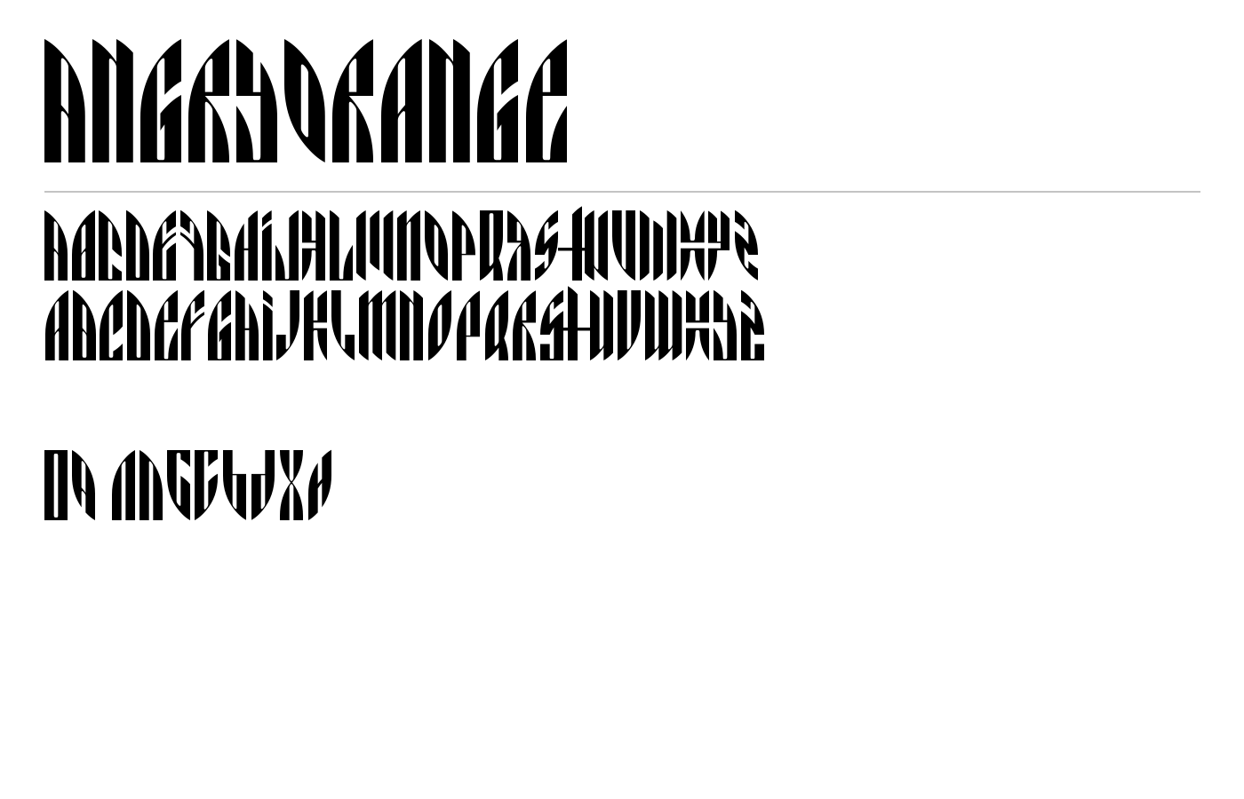 AngryOrange Font preview
