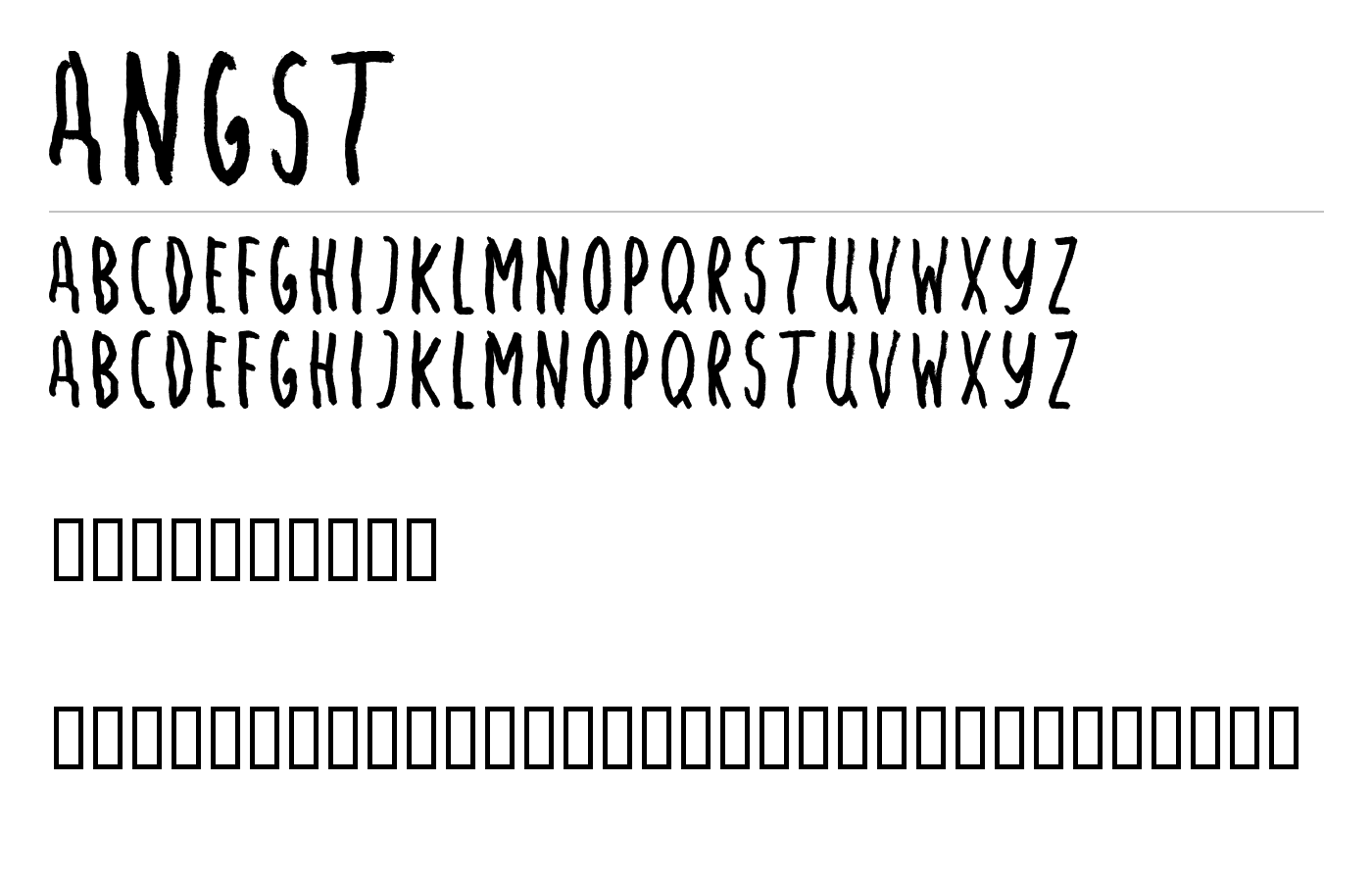 Angst Font preview