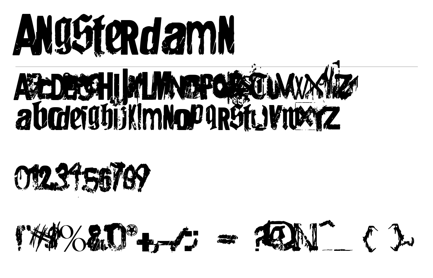 Angsterdamn Font preview