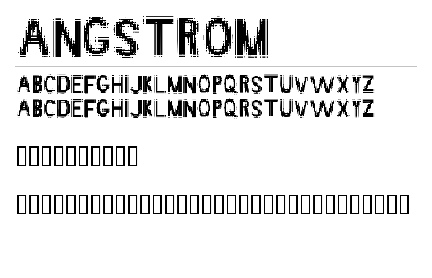 Angstrom Font preview
