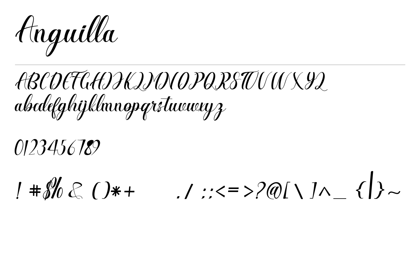 Anguilla Font preview