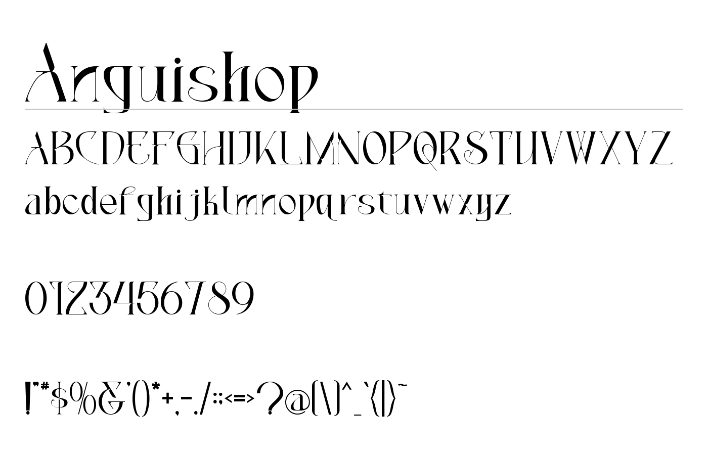 Anguishop Font preview