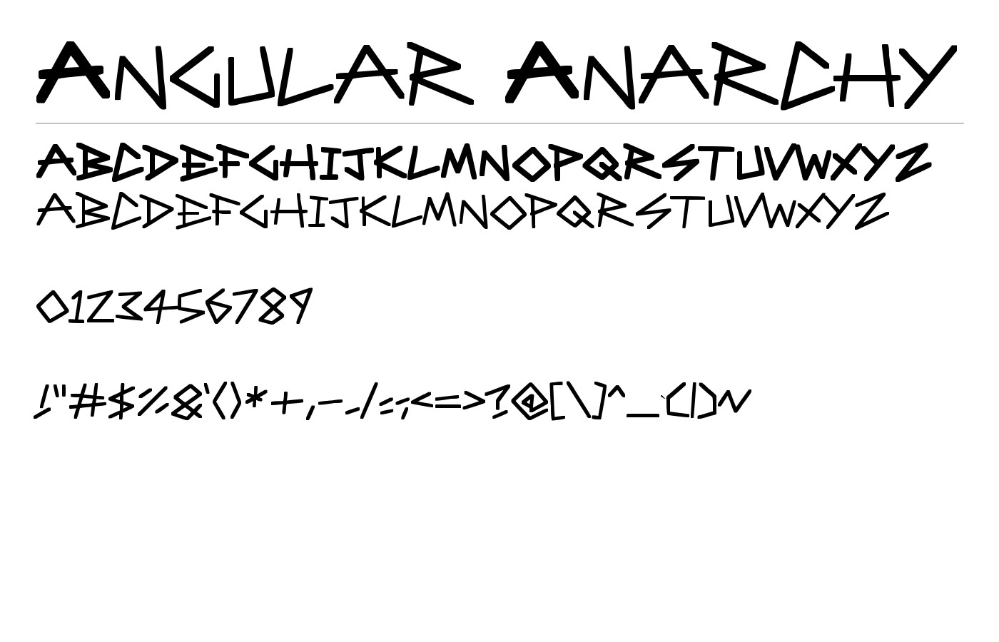 Angular Anarchy Font preview