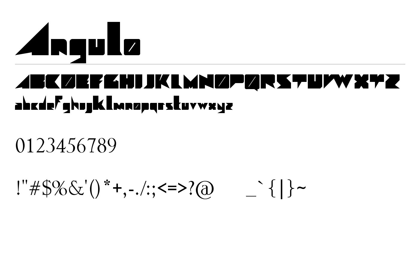 Angulo Font preview