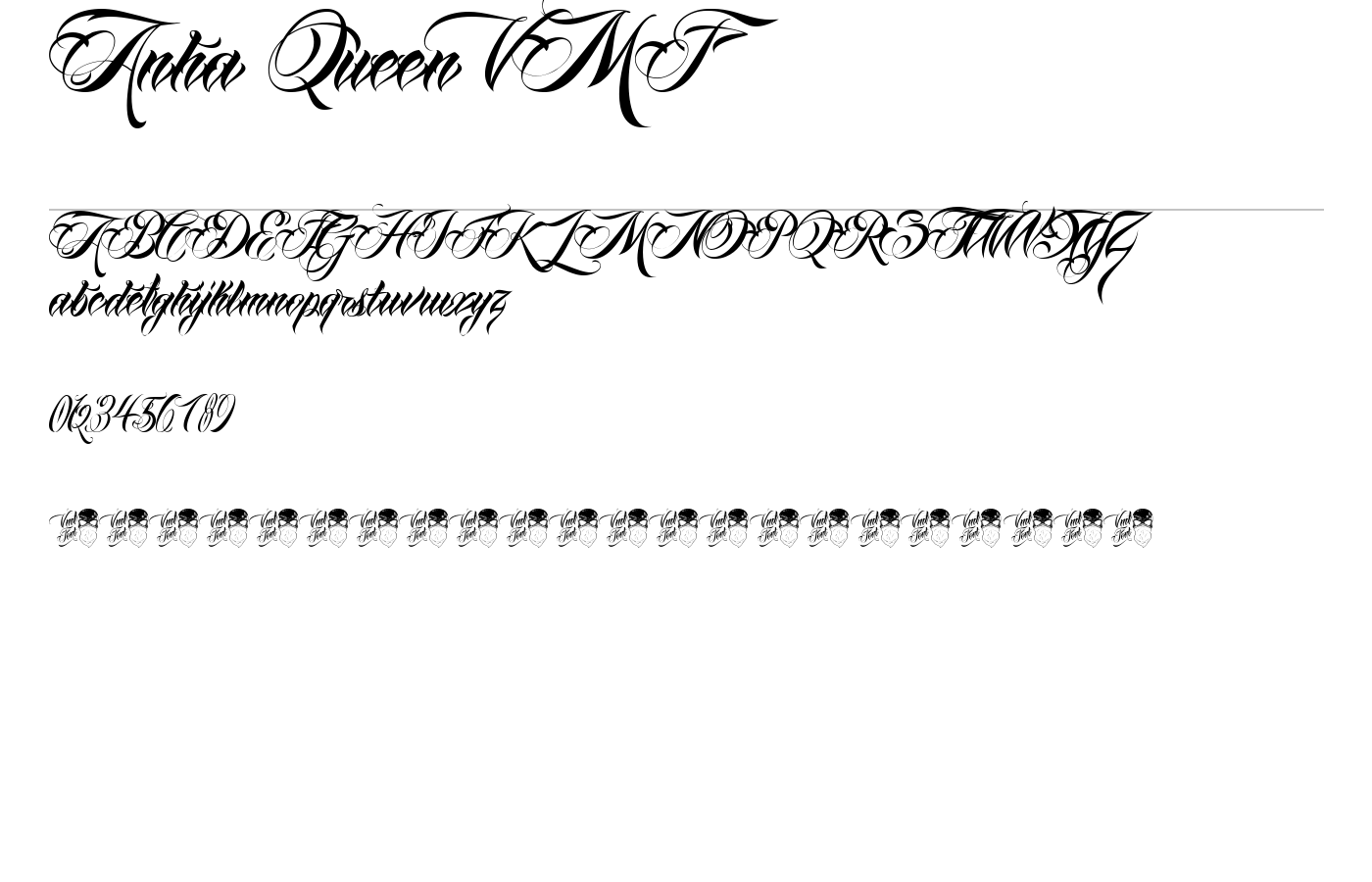 Anha Queen VMF Font preview